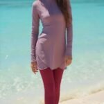 Bahr Bikini framboise vieux rose full coverage swimsuit